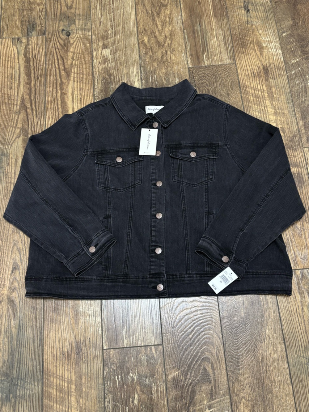 NWT Love of Denim, Black Denim Jacket Size 3X